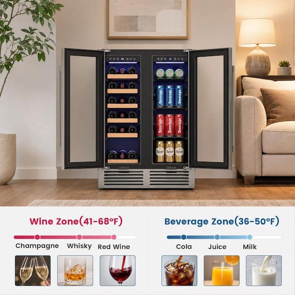 Antarctic Star 24 in. Dual Zone 18-Wine Bottles and 56-Cans