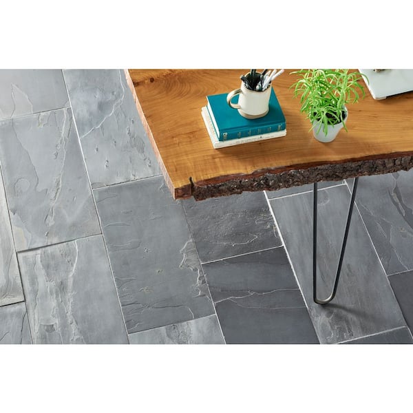 Andhra Black 12 in. x 24 in. Gauged Slate Tile (10 sq. ft. /case)