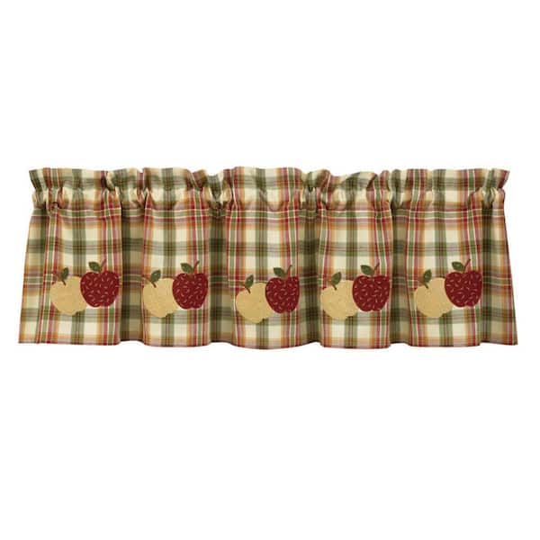 Park Designs Apple in Red Green Plaid Valence