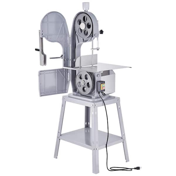 SVOPES 1500-Watt Commercial Meat Bandsaw, 19.3 in. x 15 in. Workbench, Vertical Stainless Steel Bone Cutter, Silver, 110-Volt