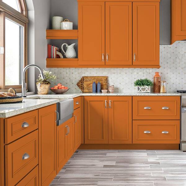 1 qt. #OSHA-3 OSHA SAFETY ORANGE Semi-Gloss Enamel Interior/Exterior Cabinet, Door & Trim Paint