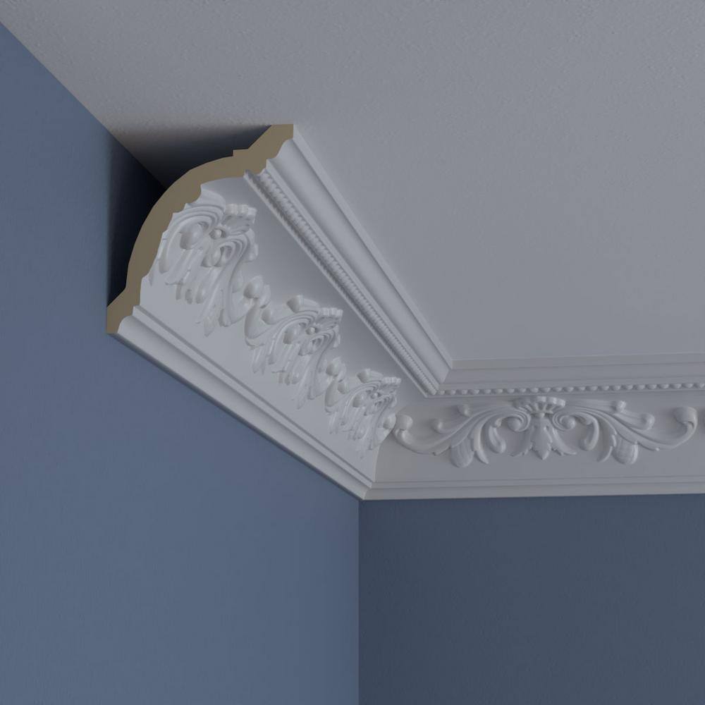 Versailles White Polyurethane Crown Moulding 94.5"