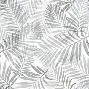 Grey Tropical Vibe Vinyl Peel and Stick Matte Wallpaper