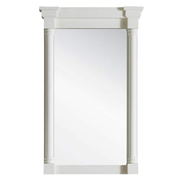 Savannah/Providence 27 in. W x 43 in. H Framed Rectangle Bathroom Vanity Mirror in Bright White