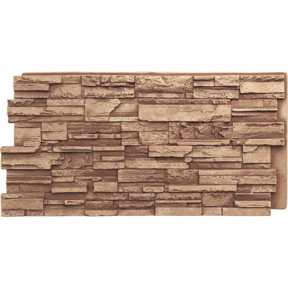Cascade 48 5/8 in. x 1 1/4 in. Wheat Field Stacked Stone, StoneWall Faux Stone Siding Panel price history on PriceWatchPro