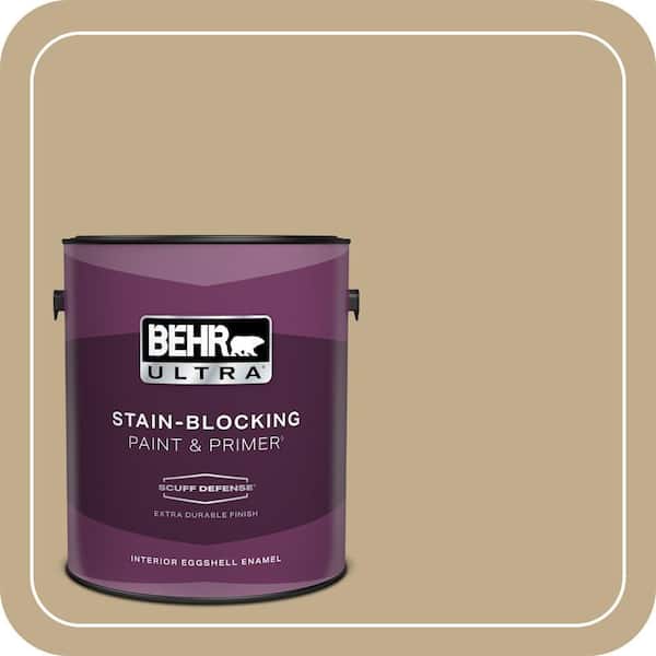BEHR ULTRA 1 gal. #PPU7-21 Woven Straw Extra Durable Eggshell Enamel Interior Paint & Primer