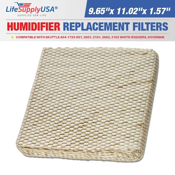 LifeSupplyUSA Humidifier Filter Replacement Evaporator Pad Wick Compatible with Skuttle A04-1725-052 Model 2000 White-Rodgers, Goodman