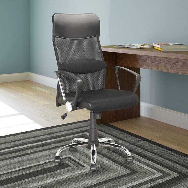 CORLIVING Workspace Executive Office Chair in Black Leatherette