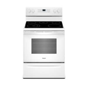5.3 cu. ft. Electric Range with Steam Clean and 5 Elements in White