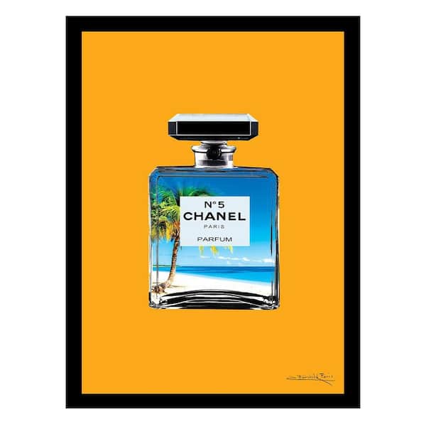 VENICE BEACH Collections Tropical Fashion Glam Perfume Bottle by Fairchild Paris 1 Piece Framed Graphic Print 18 in. x 14 in.