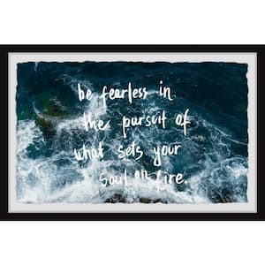"Be Fearless VI" by Marmont Hill Framed Typography Art Print 30 in. x 45 in.