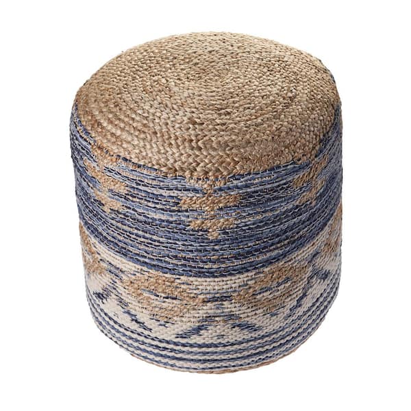 Reviews for LR Home Cora Navy Gray Geometric Hand-Woven Organic Jute ...