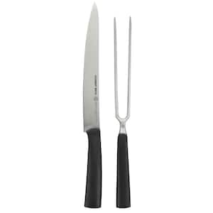 2-Piece Stainless Steel Cutlery Carbon6 Carving Set with White Gift Box