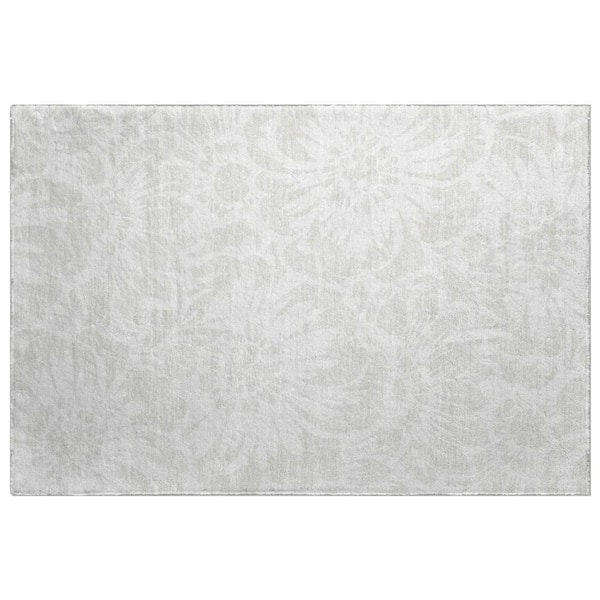 Dream Shag Premium Machine Washable Abstract ADS551 Ivory 2 ft. x 3 ft. Accent Rug
