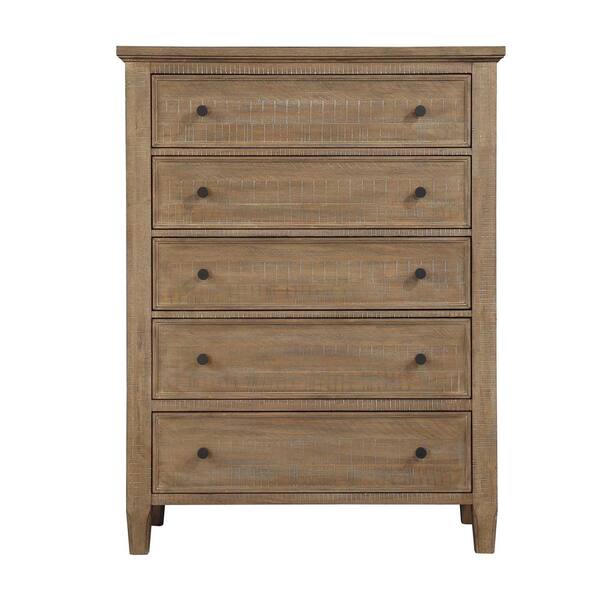 Grayson Lane Black Vintage Faux Leather with Stud Details Cedar 4-Drawer Accent Chest