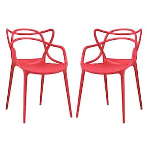Red Entangled Dining Chairs (Set of 2)