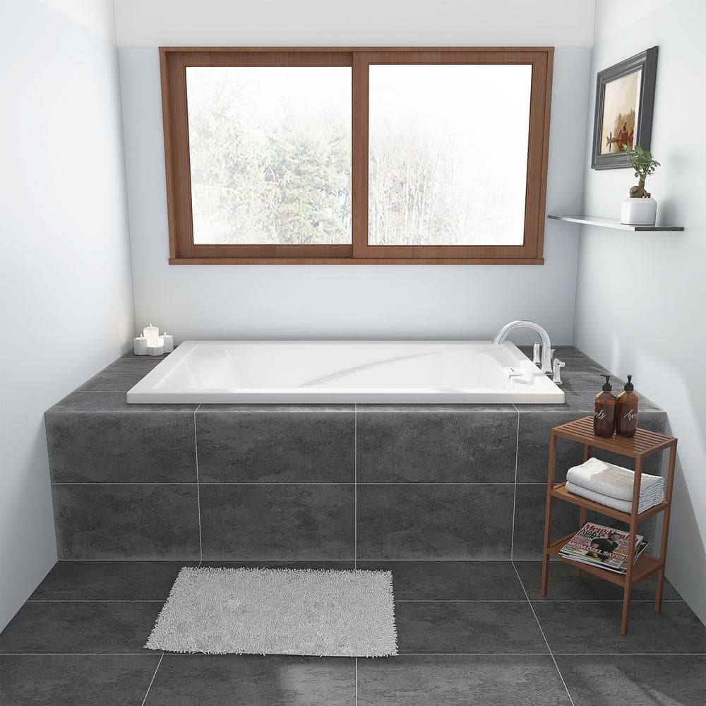 American Standard White Acrylic Drop-In Deep Soak Bathtub