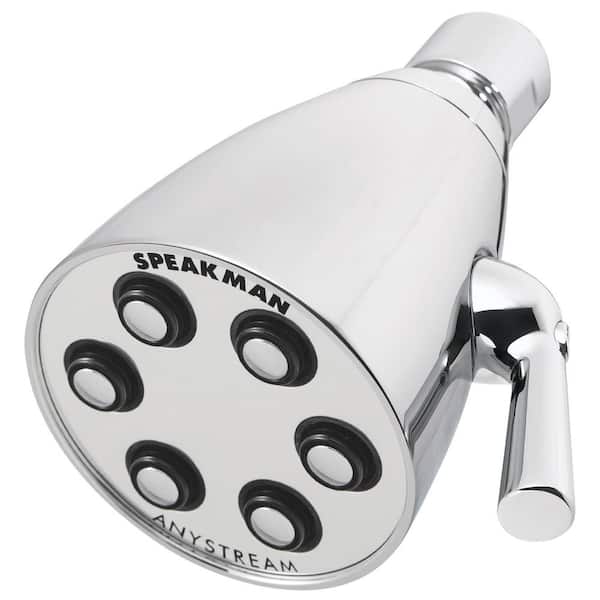 Speakman Icon 3-Spray Patterns 2.8 in. Single Wall Mount Adjustable Fixed Shower Head in Polished Chrome