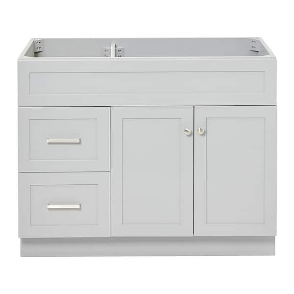 Hamlet 42 in. W x 21.5 in. D x 34.5 in. H . Bath Vanity Cabinet without Top in Gray