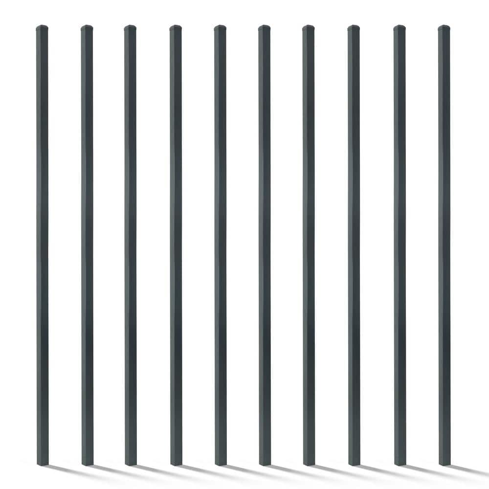 2 in. x 2 in. x 8 ft. Steel Flat Top Blank Metal Fence Post with Post Cap (10 pack) price history on PriceWatchPro