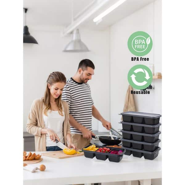 Anqtovp High-Quality Plastic Snack Box Containers with Lids 3