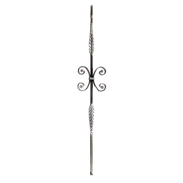 arteferro 44 in. x 9/16 in. Smooth Round Bar Dual Stamped Stair Baluster