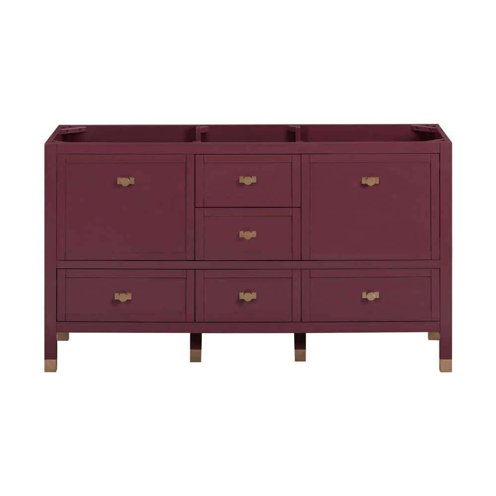 Alana 60 in. Bath Vanity Cabinet without Top in Burgundy Red Assembled price history on PriceWatchPro