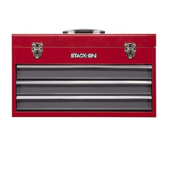 Stack-On 20 in. 3-Drawer Portable Tool Chest in Red