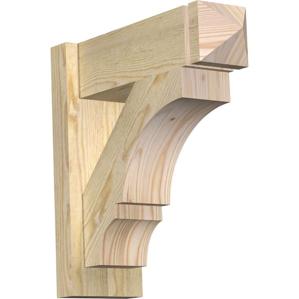 Ekena Millwork 6 in. x 18 in. x 18 in. Douglas Fir Balboa Arts and Crafts Rough Sawn Outlooker
