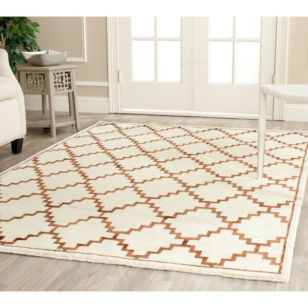Mosaic 6 ft. x 9 ft. Ivory/Brown Trellis Area Rug