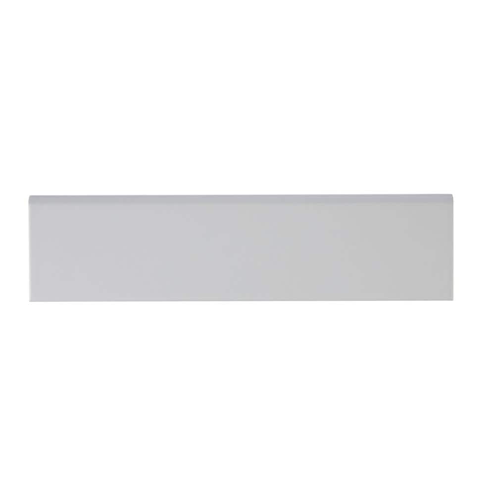 England Fog Gray Oxford 3 in. x 12 in. Satin Matte Ceramic Bullnose Tile Tr