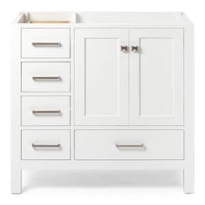 Cambridge 36 in. W x 21.5 in. D x 34.5 in. H Freestanding Bath Vanity Cabinet Only in White