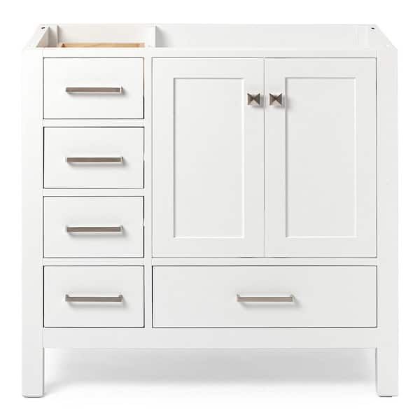 Cambridge 36 in. W x 21.5 in. D x 34.5 in. H Freestanding Bath Vanity Cabinet Only in White