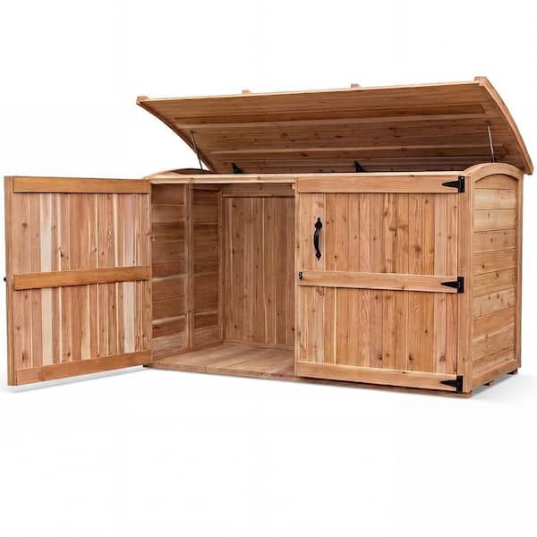 8 ft. x 3 ft. Western Red Cedar Waste Management Shed (24 sq. ft. )