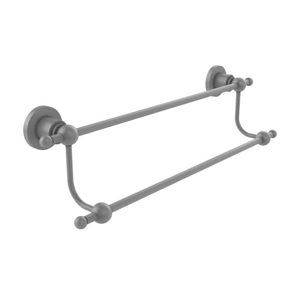 Allied Brass Astor Place Collection 18 in. Wall Mounted Double Towel Bar in Matte Gray