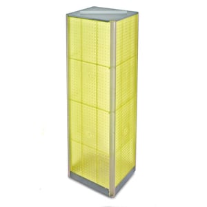 60 in. H x 16 in. W Pegboard Tower in Yellow Styrene