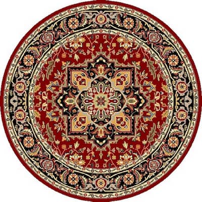 Round Red 5 Area Rugs, Small Round Red Rug