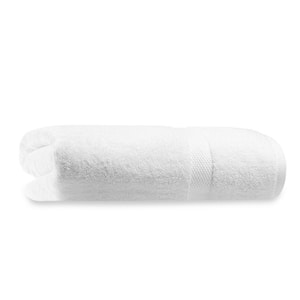 White Solid 100% Organic Cotton Luxuriously Plush Bath Towels (Set of 1)