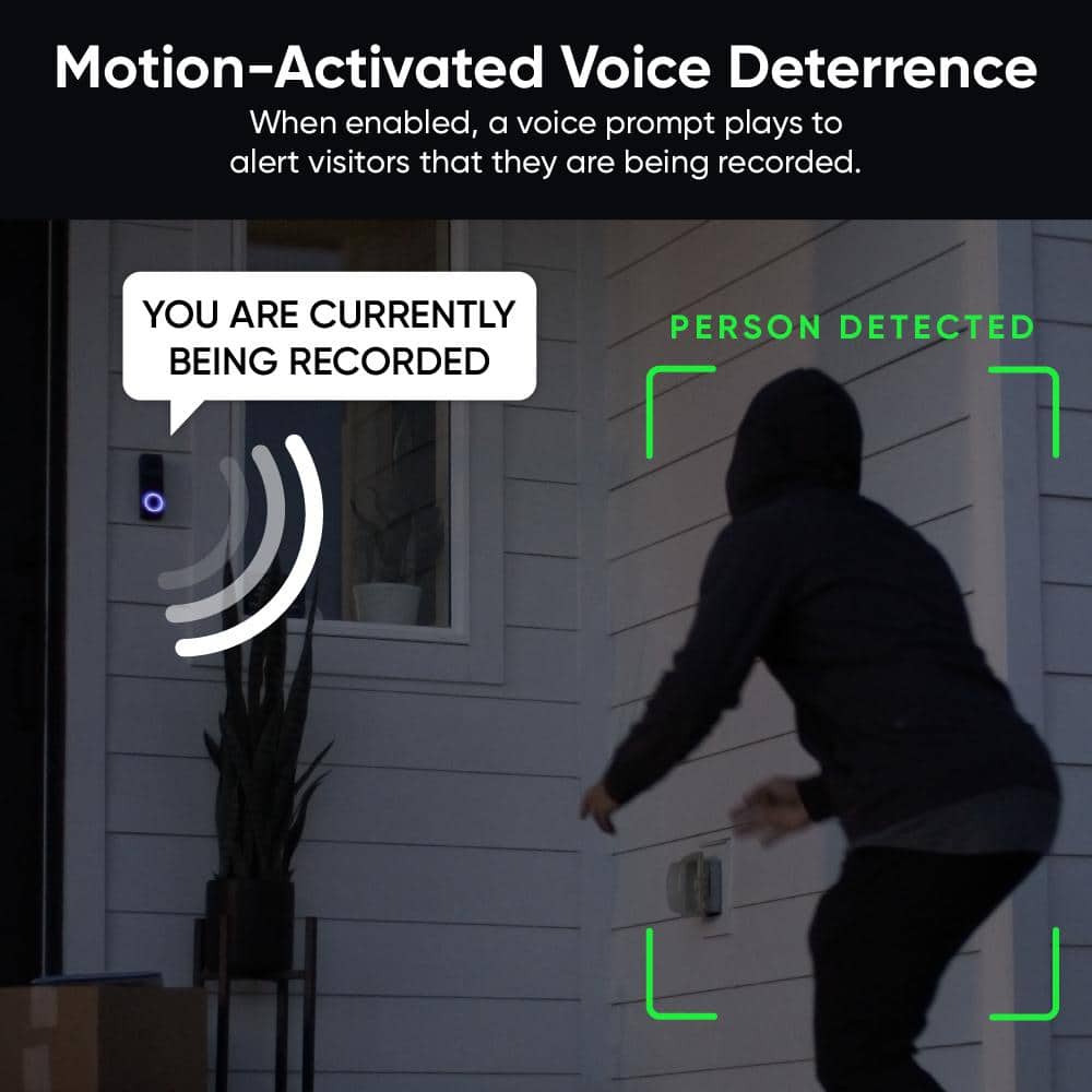 Wireless Duo Cam Video Doorbell (with Chime), Battery Powered, 2K Full HD Video, 2 Cameras, 2-Way Audio, Night Vision