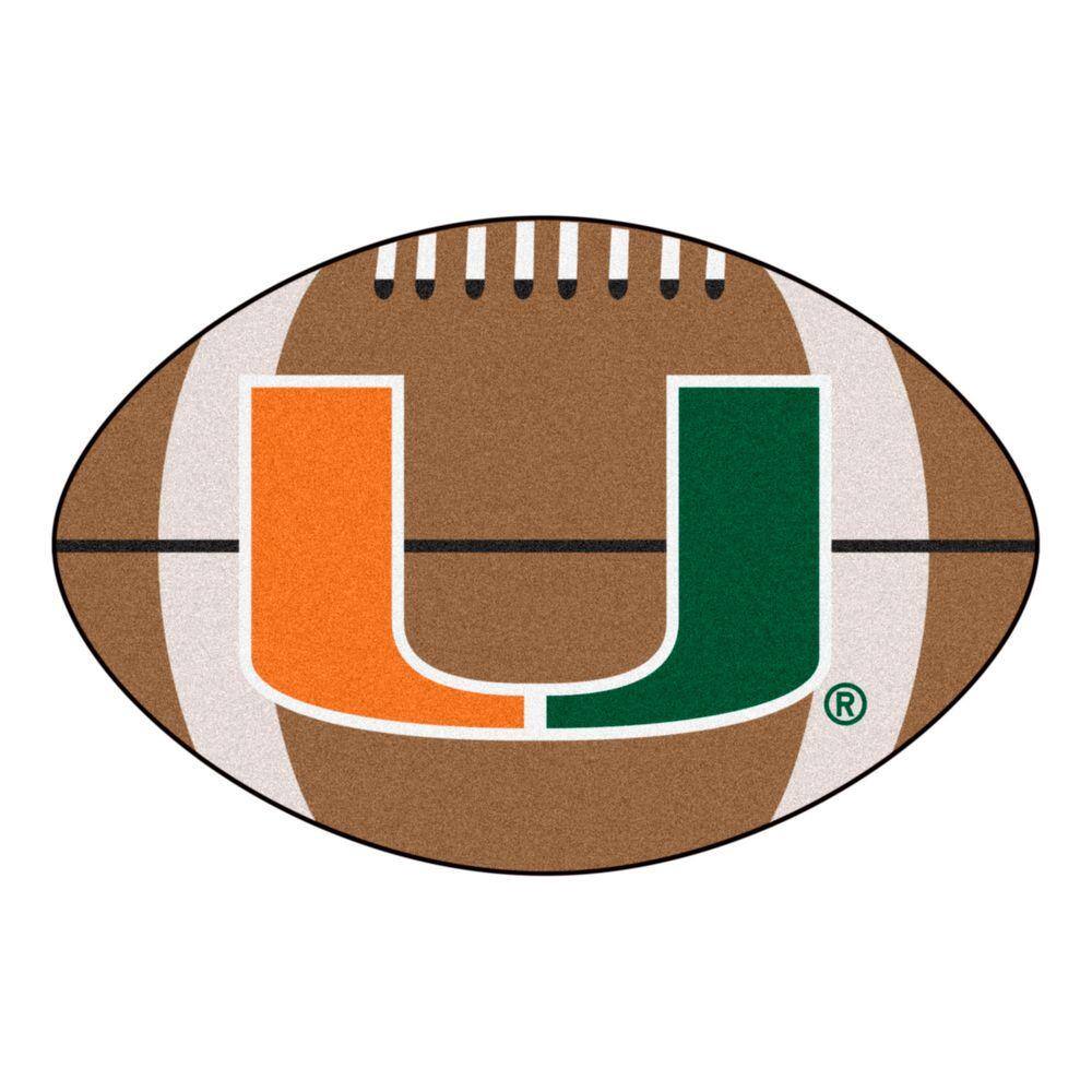 FANMATS NCAA University of Miami Brown 2 ft. x 3 ft. Specialty Area Rug  4464 - The Home Depot