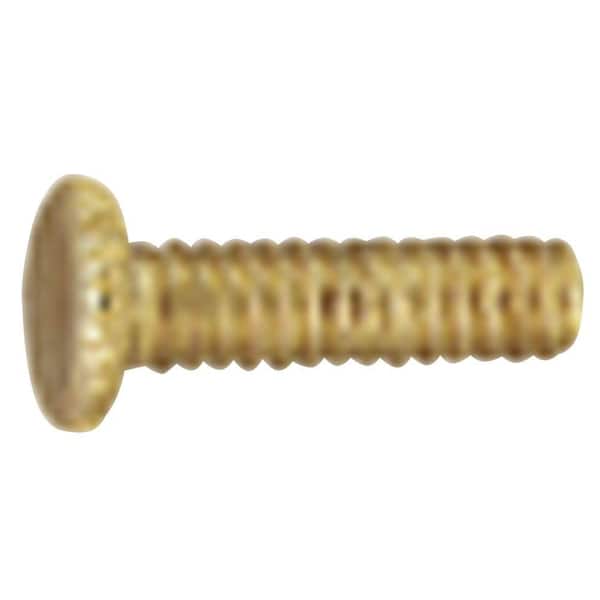 1/2 in. Polished-Brass Fitter Screws (Pack of 12)