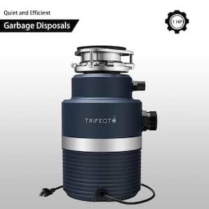 Scrapper 1 HP Continuous Feed Dark Green Garbage Disposal with Sound Reduction and Power Cord Kit