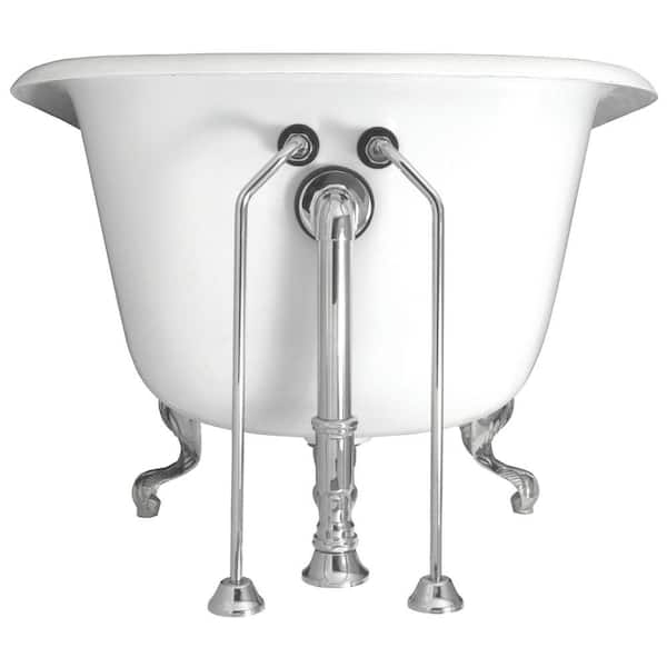 Elizabethan Classics 1/2 in. x 24 in. Brass Double Offset Bath Supplies in Chrome