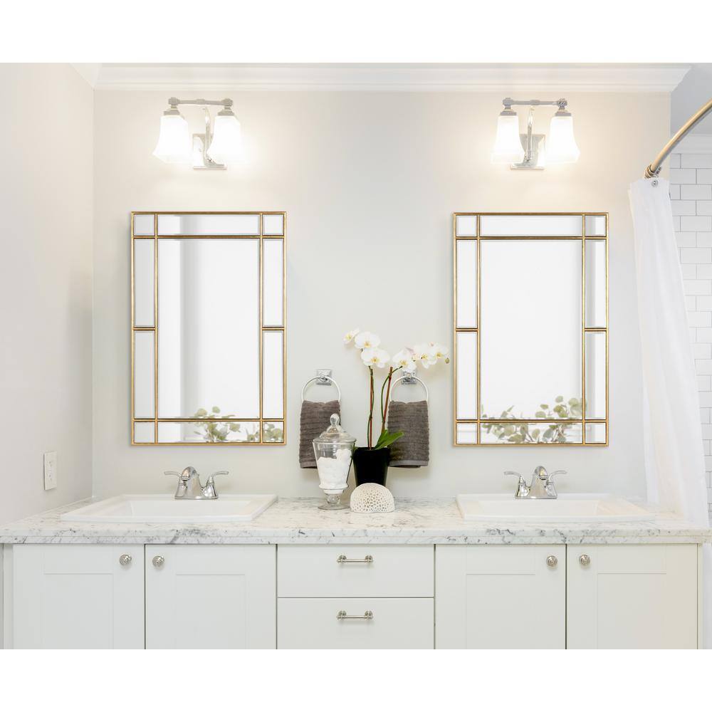 Gold Rectangular Full Length Wood Vanity Mirror