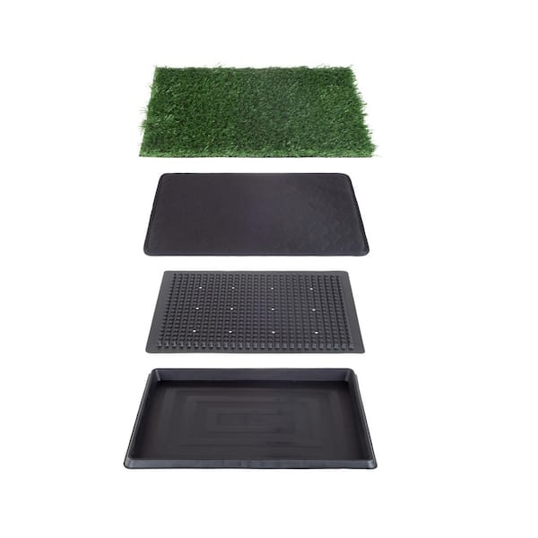 2 Pack Dog Grass Pee Pad, 20”x25” Potty Tray Replacement Turfs, Indoor  Outdoor Reusable Training Rug for Small Medium Pet, Easy Clean Wee Mat for