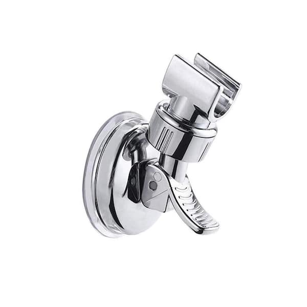2.8 in. H x 2.8 in. W x 4.8 in. D Shower Head Holder with Adjustable, Suction Cup, Chrome Polished(1-Pack)