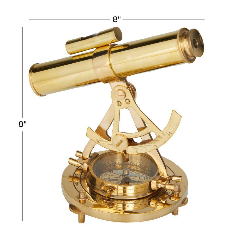 Brass and Copper Nautical Telescope Accent Decor