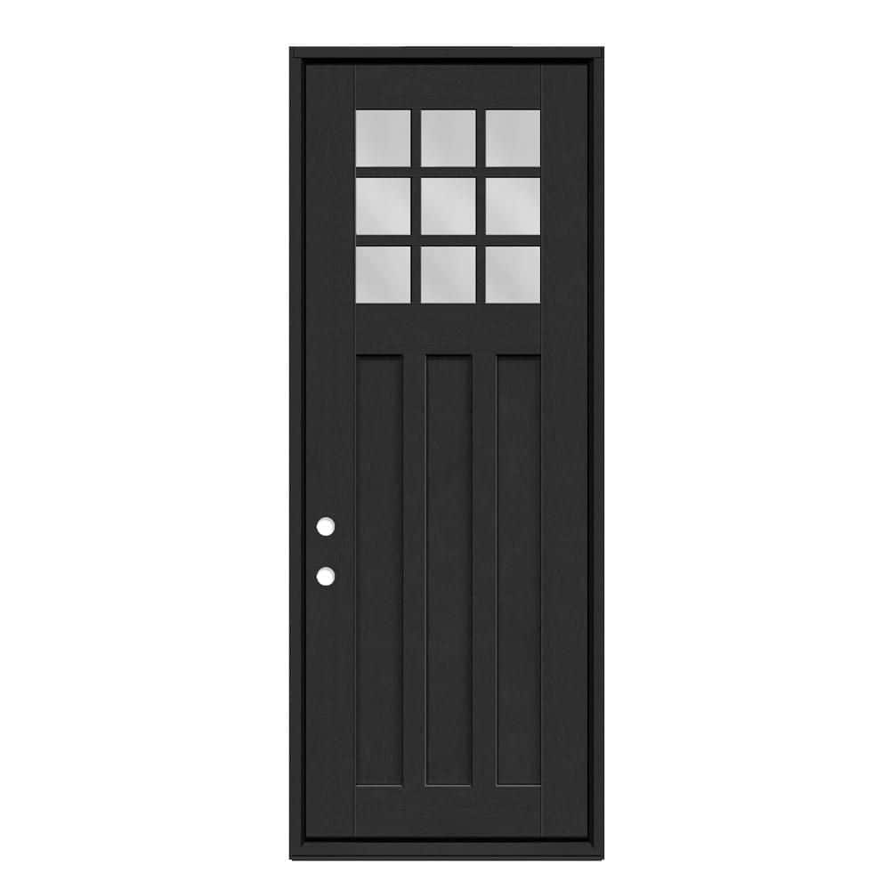 Regency 36 in. x 96 in. 1/4 9L-SDL Clear Glass RHIS Onyx Fiberglass Prehung Front Door with 4-9/16 Jamb price history on PriceWatchPro