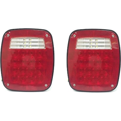 12-Volt 38 LED Universal Square Combination Signal Tail Light (2-Pack)