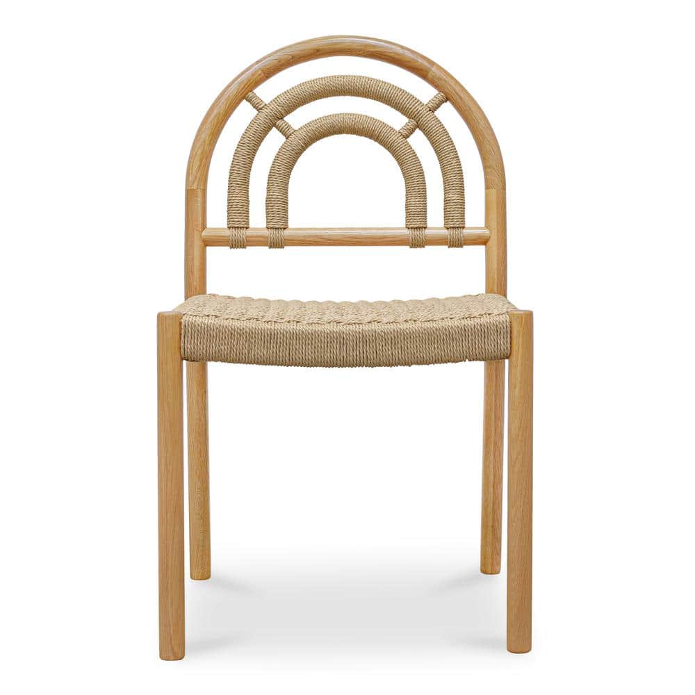 Natural Oak and Cane Arched Back Dining Chair Set